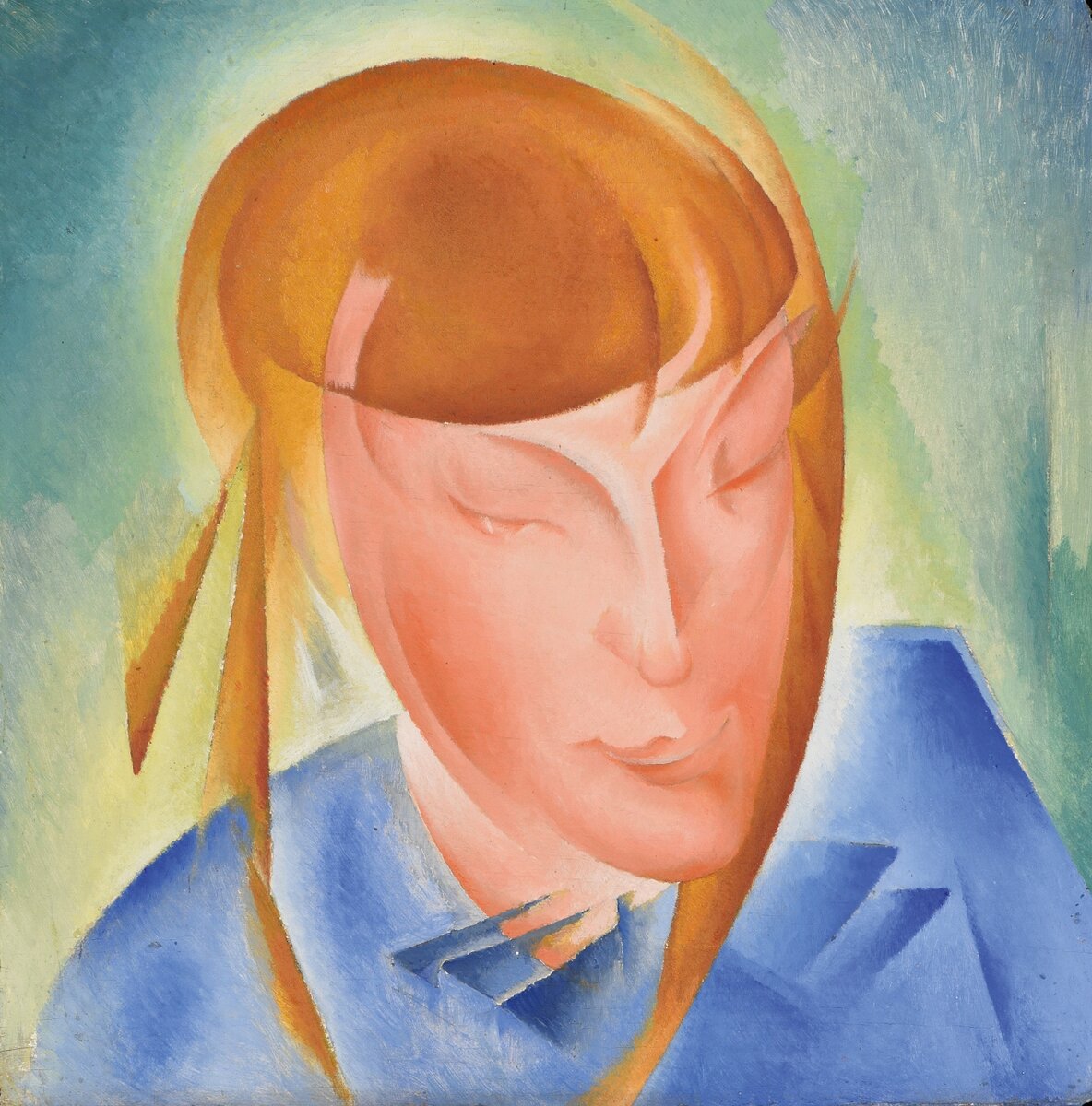 Александр Богомазов. Портрет дочери художника Ярославы. масло на дереве. 1928