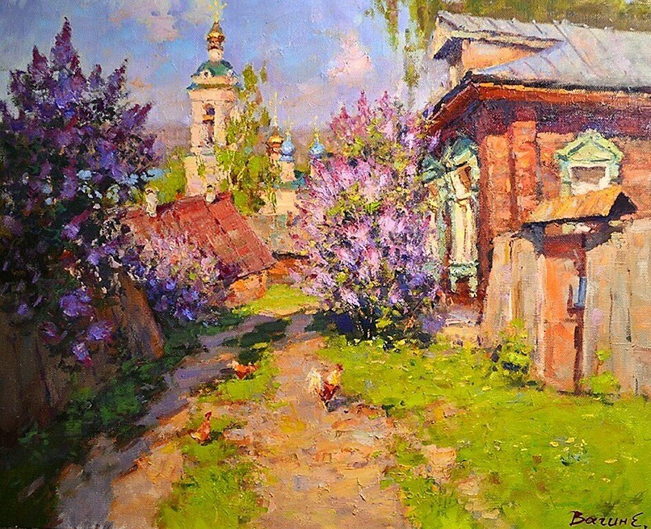 «Улочка в Плесе», 2019, холст, масло, 80х100 см