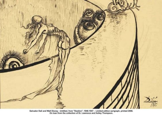 Набросок Сальвадора Дали для мультфильма "Дестино", студии Дисней