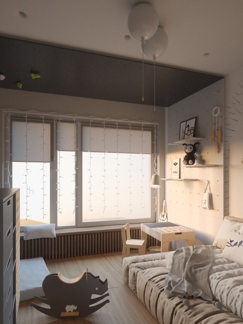 3D-визуализация Кати Родионовой с использованием мебели KUBI