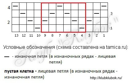 схема к узору 7  (личное фото с сайта Клуб "Клубок")