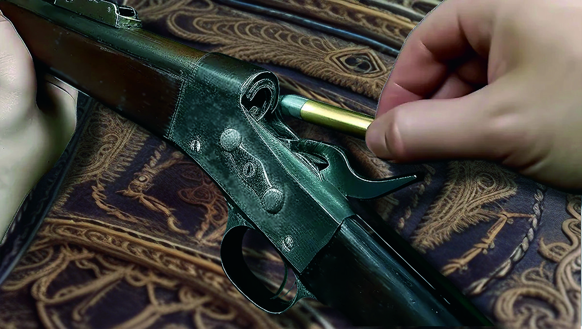 Заряжание винтовки Ремингтона образца 1871-го года