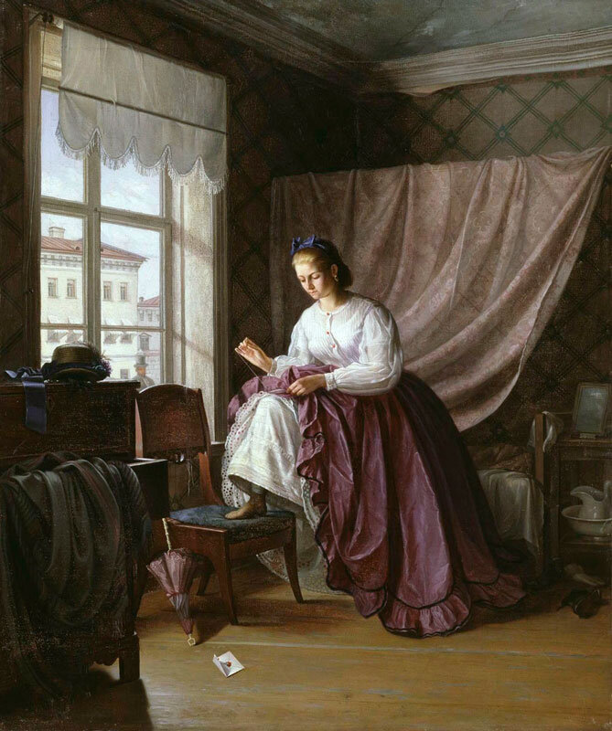 Александр Андреевич Красносельский. У окна, 1864