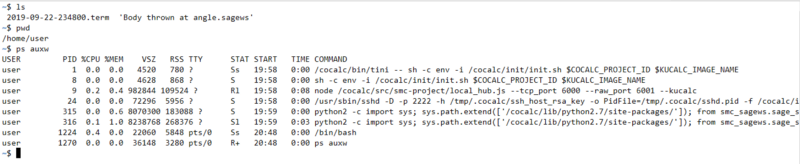 Linux-терминал в CoCalc