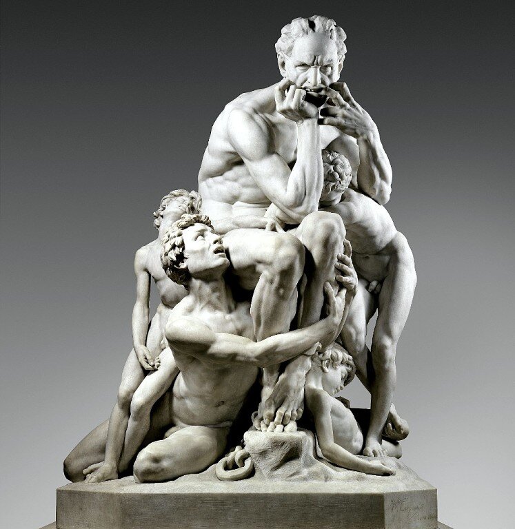 "Уголино и его дети" (1857–1860) Жан -Батист Карпо
