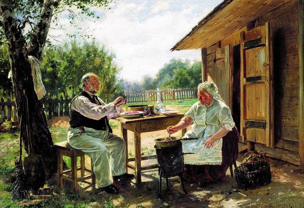 В.Е. Маковский "Варят варенье"