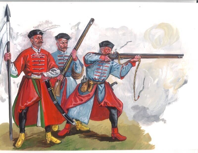 Польские пехотинцы XVII века.