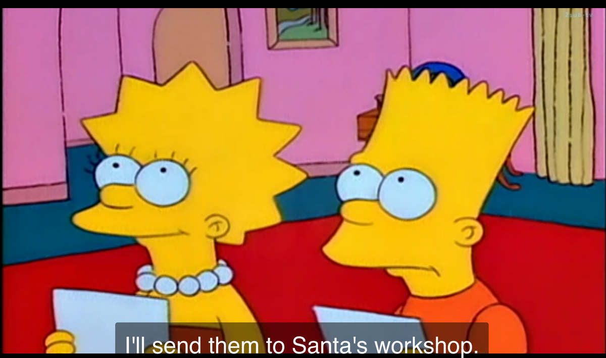 *Я отправлю их в мастерскую Санты.