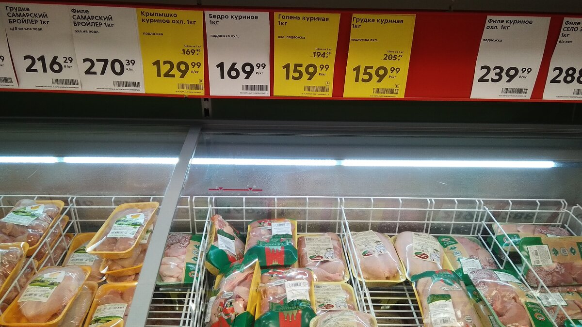 Грудки, голени и крылышки куриные