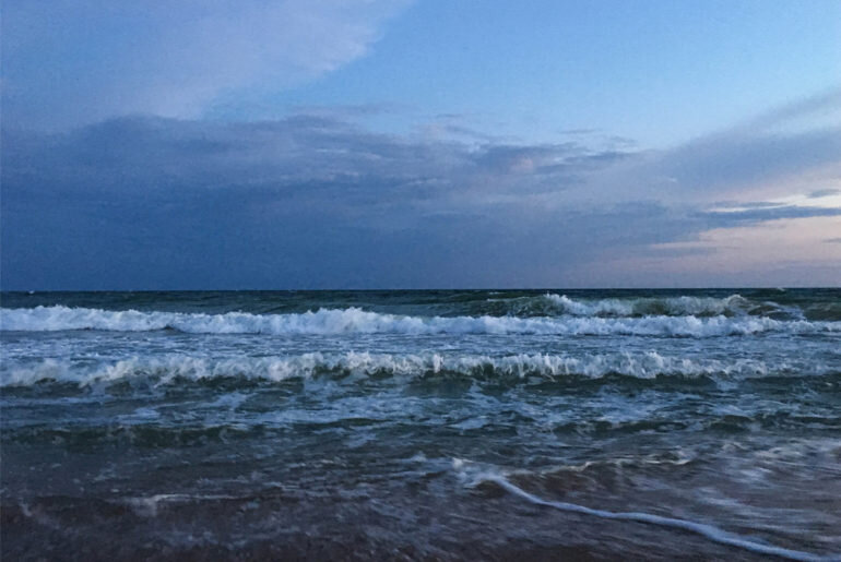Анапа, Станица Благовещенская, пляж Blaga Beach на закате