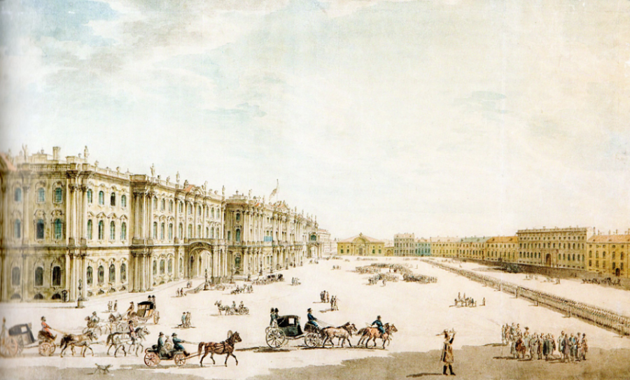Дворцовая площадь в Санкт-Петербурге 19 век. Миллионная улица Санкт-Петербург 19 век.
