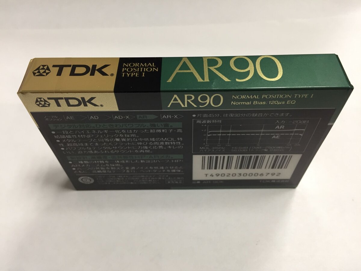 Аудиокассета TDK AR90 1988-1989 годов выпуска