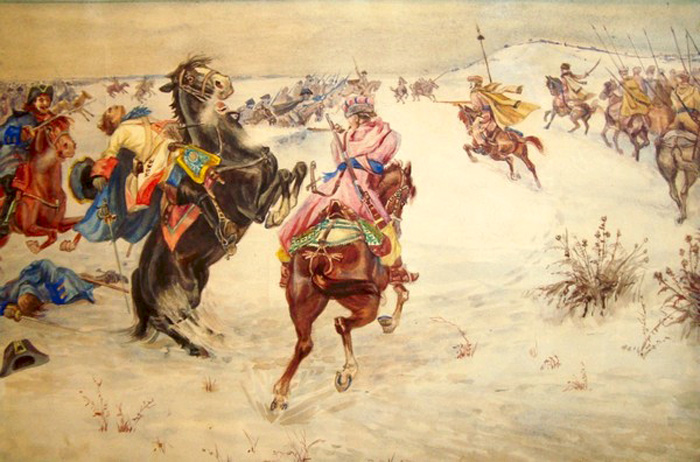 Бой слободских казаков против шведов под Веприком