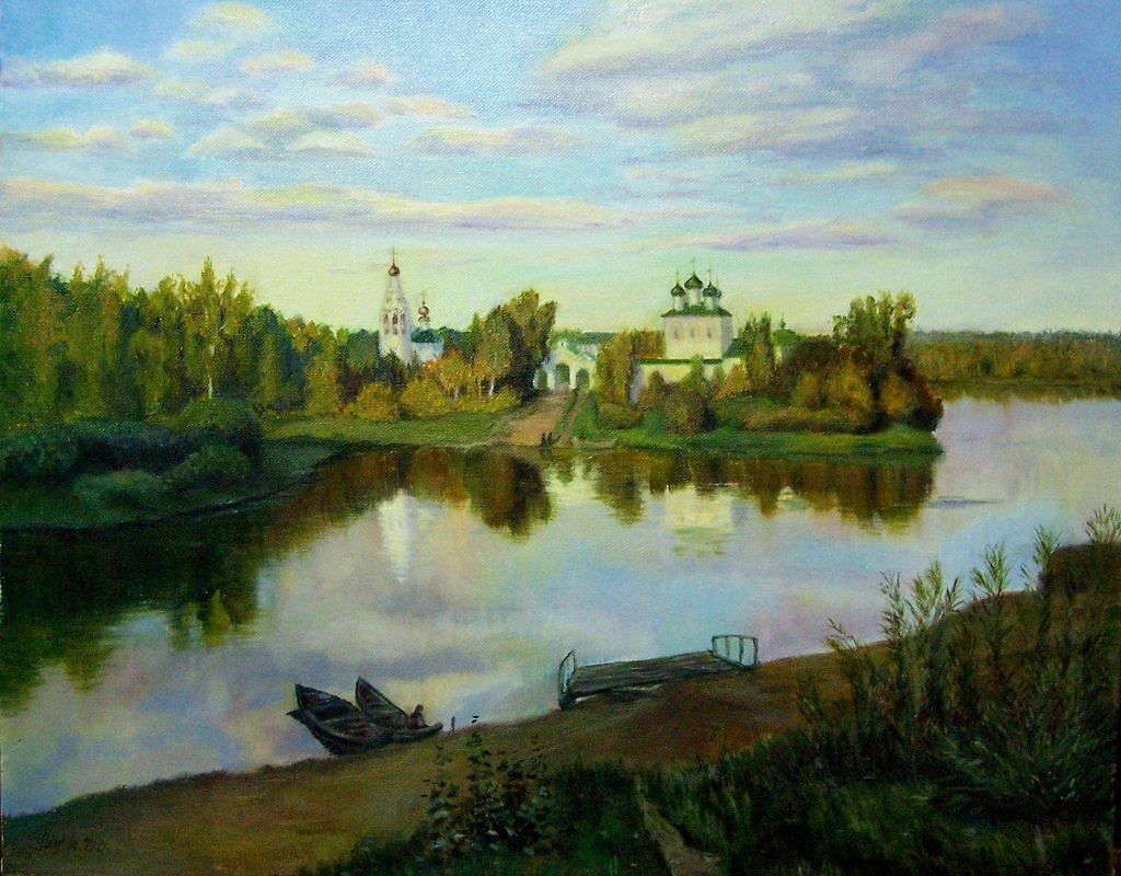 Брюллов пейзаж с рекой описание картины