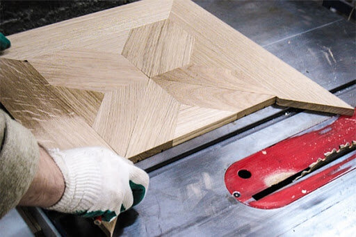 Производство штучного паркета для сложных геометрических раскладок