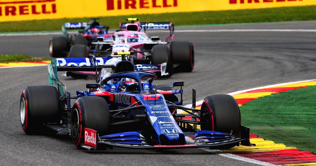 Пьер Гасли, Лэнс Стролл и Даниил Квят на Гран-при Бельгии 2019