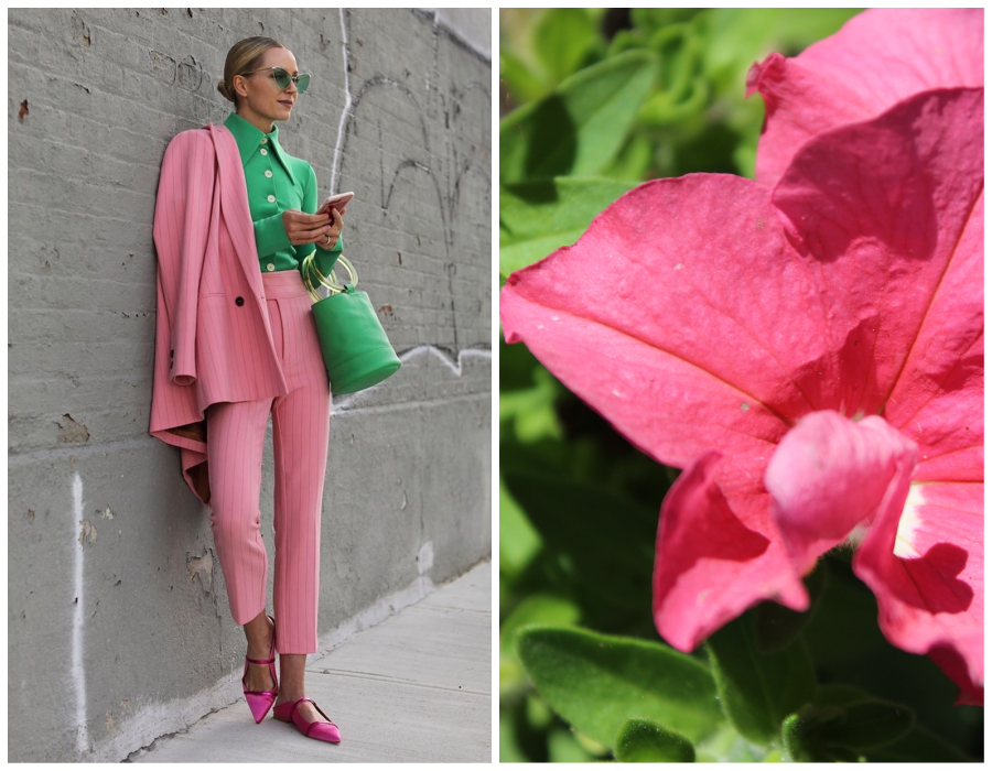 Розовый и зеленый в одежде