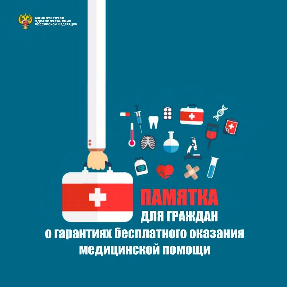 Инфографика на тему "Памятка для граждан о гарантиях бесплатного оказания медицинской помощи" © Министерство здравоохранения Российской Федерации