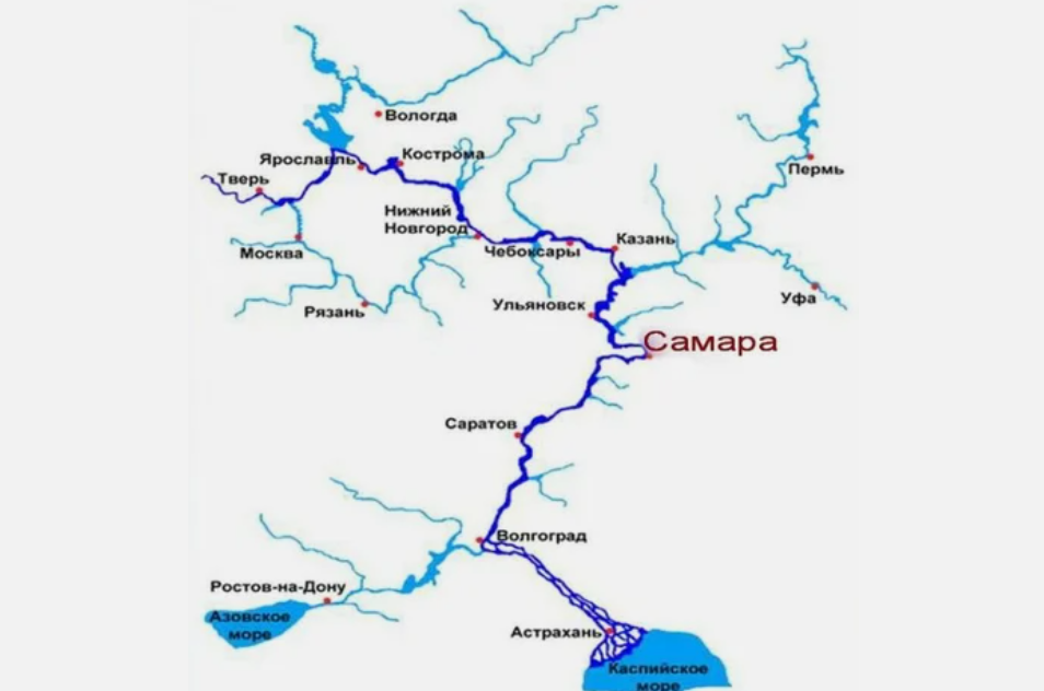 Карта течения реки волги 20 мая - день реки Волги 100 Дорог Дзен