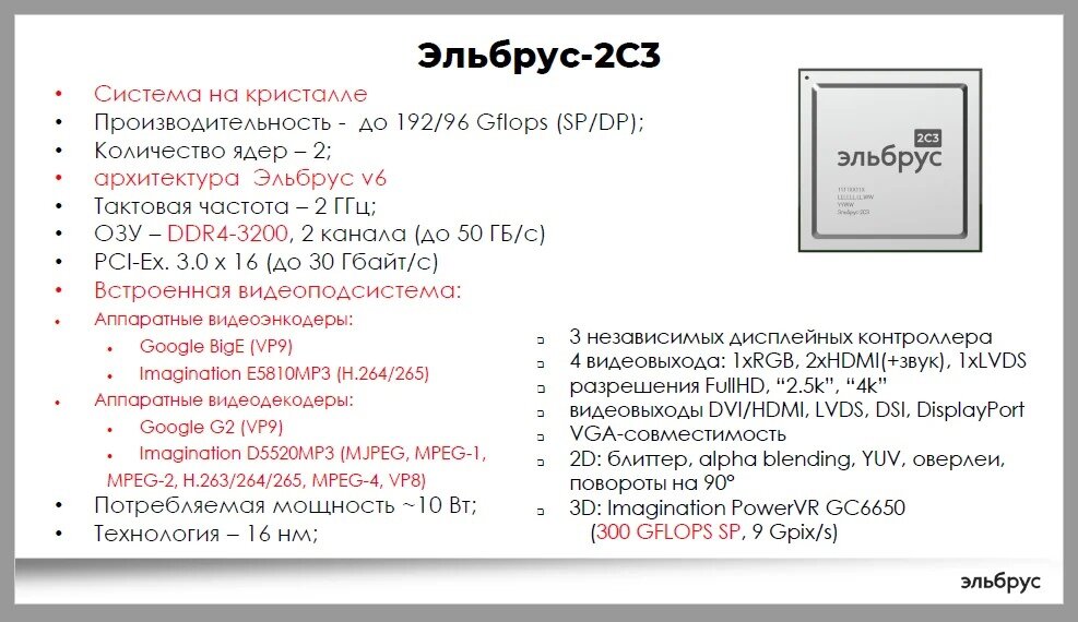 Эльбрус процессор презентация