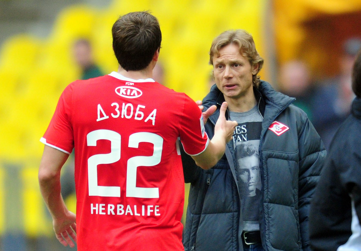 Экс-игрок Спартака Артем Дзюба и экс-главный тренер Валерий Карпин