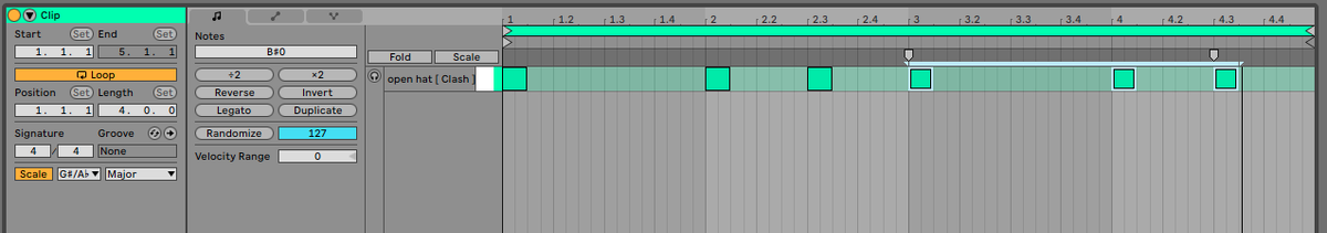 Прописал open hat