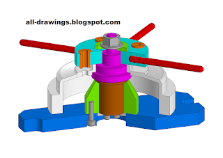 3D модель и чертежи кондуктора для сверления 4-х отверстий