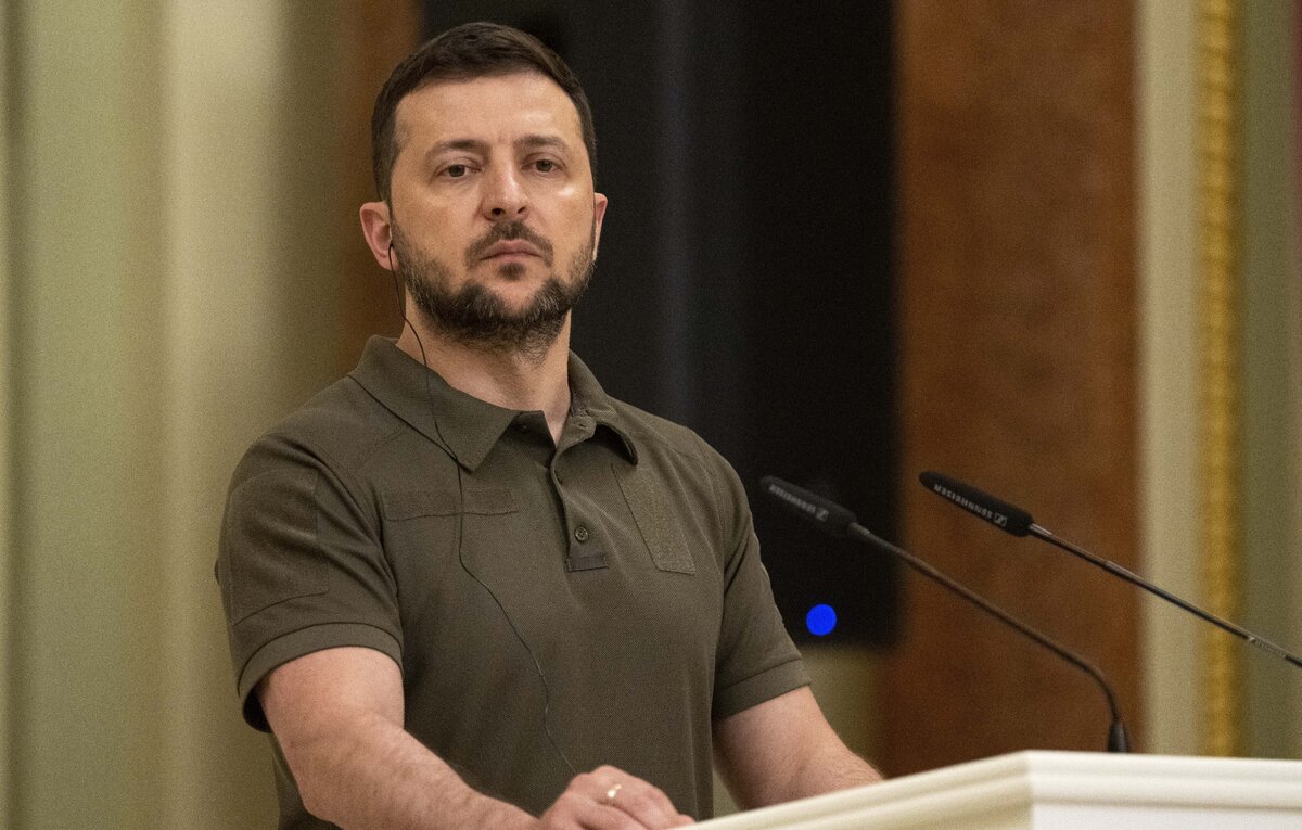    Президент Украины Владимир Зеленский  AP Photo/Nariman El-Mofty