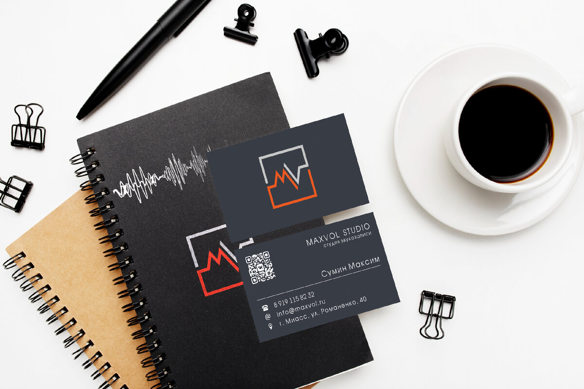 Фирменный стиль Студии звукозаписи MaxVol Studio