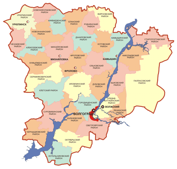 Политическая карта волгограда