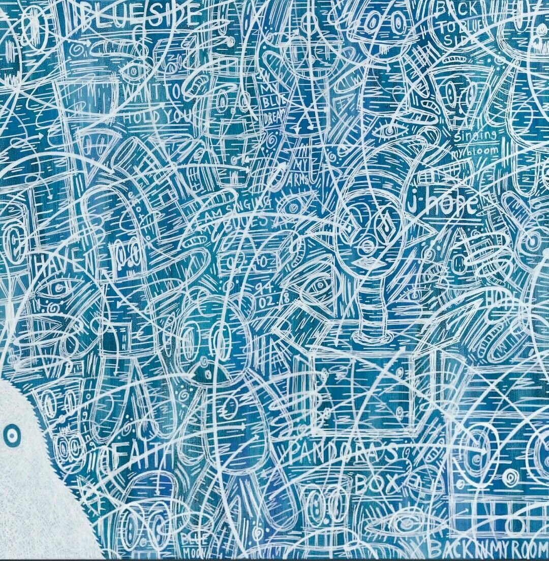 Обложка Blue Side. Здесь, если присмотреться есть и ящик Пандоры и чертик из табакерки