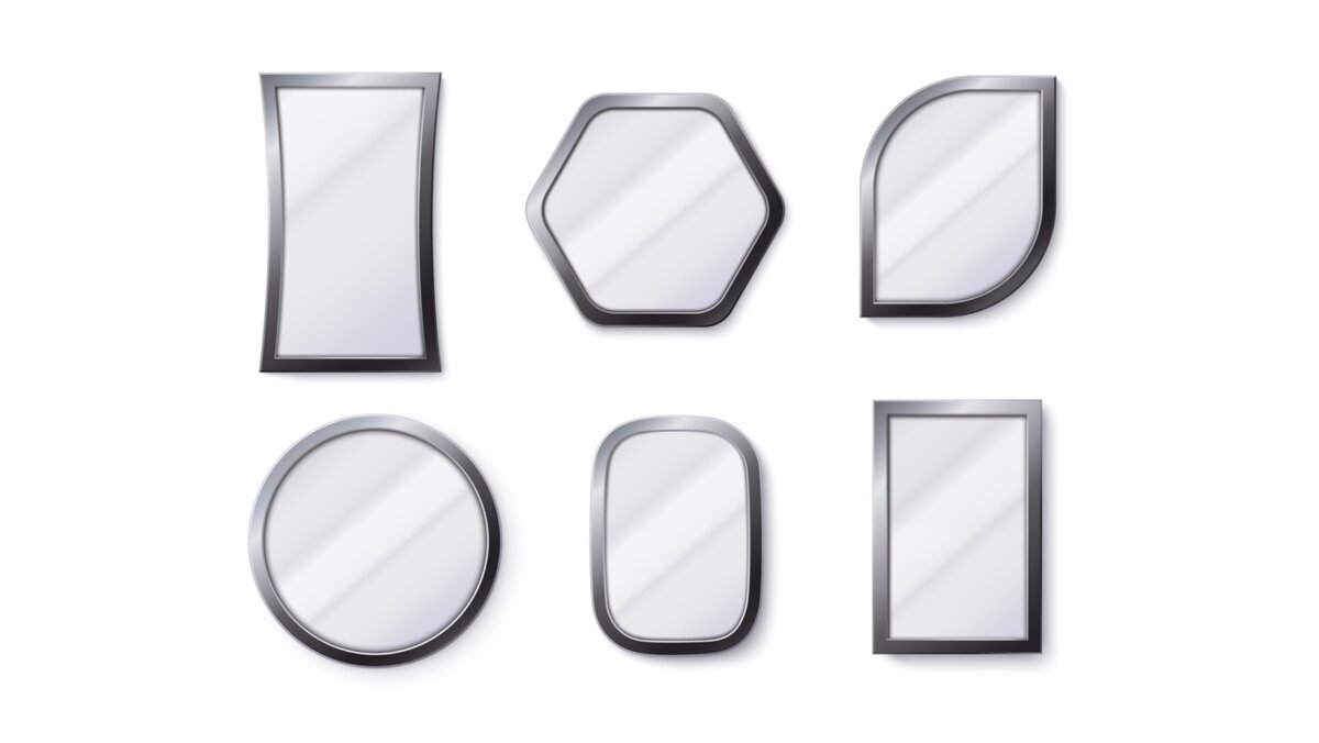 Зеркала разных форм (необычные)