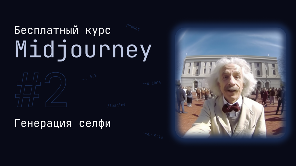 Midjourney - бесплатный курс. Генерация селфи