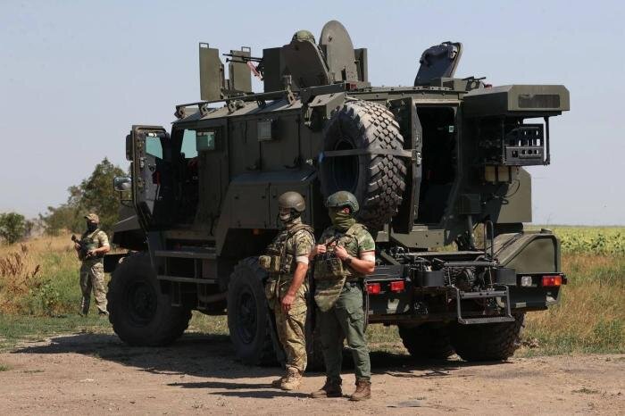 Группа охранения и сопровождения тыловых колонн 58-й армии в Запорожской области, источник – Телеграм-канал Военный Осведомитель