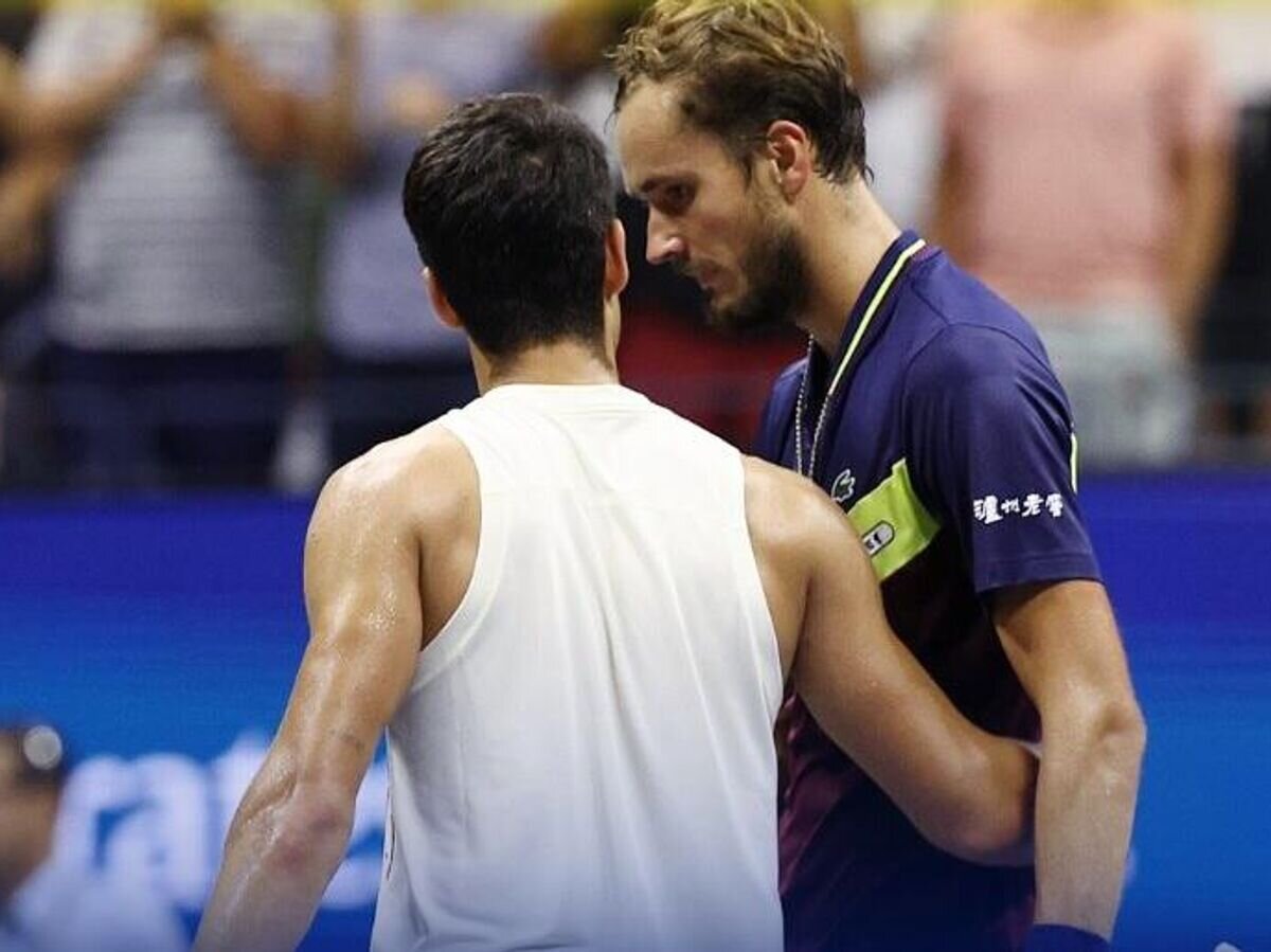    Даниил Медведев (справа) и Карлос Алькарас© Фото : Пресс-служба US Open