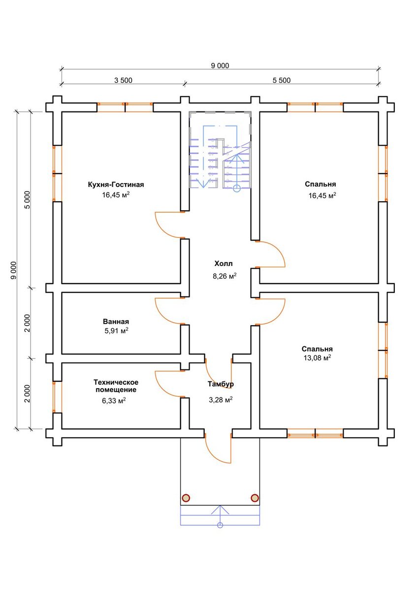 Проект коттеджа МУРОМ.