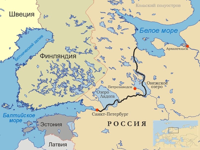 Схема беломоро балтийского канала