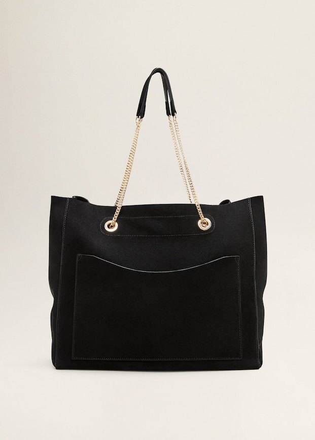 Чёрная замшевая сумка