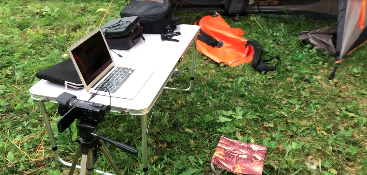 Фрагмент полевого лагеря.