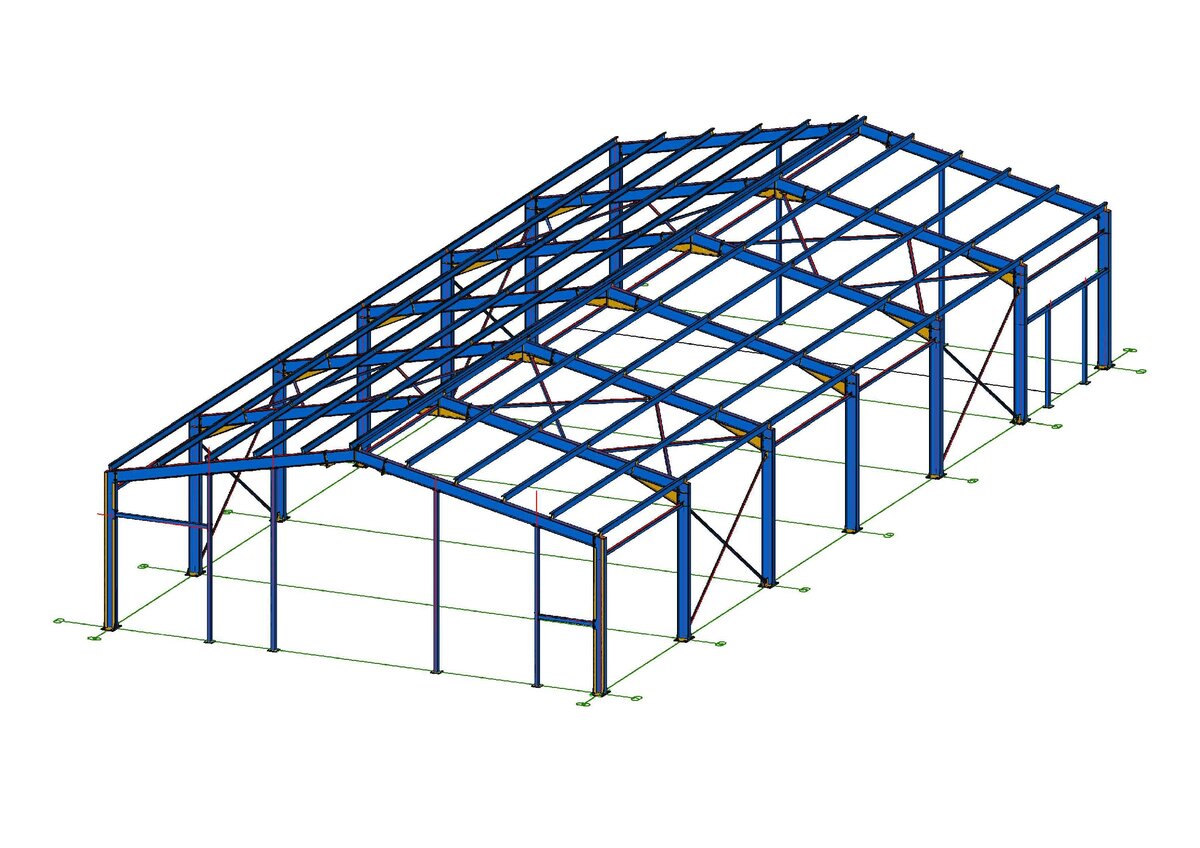 Ангар из металлоконструкций проект