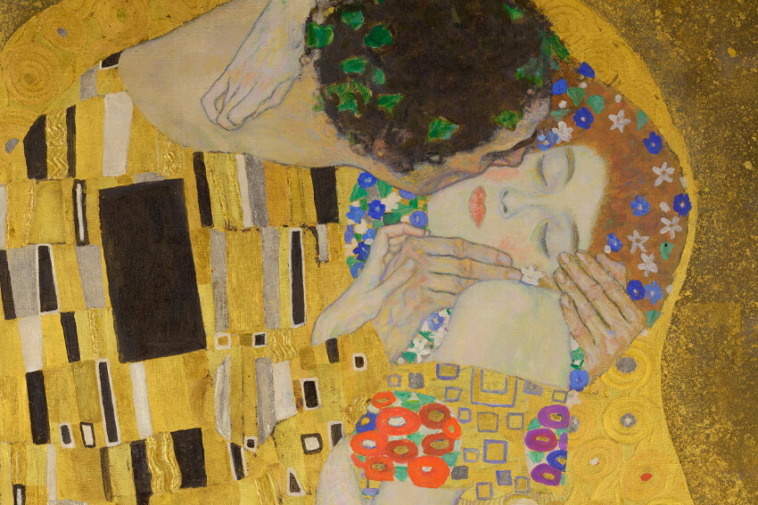 «Поцелуй», Густав Климт (1908; Вена). Фото: Википедия