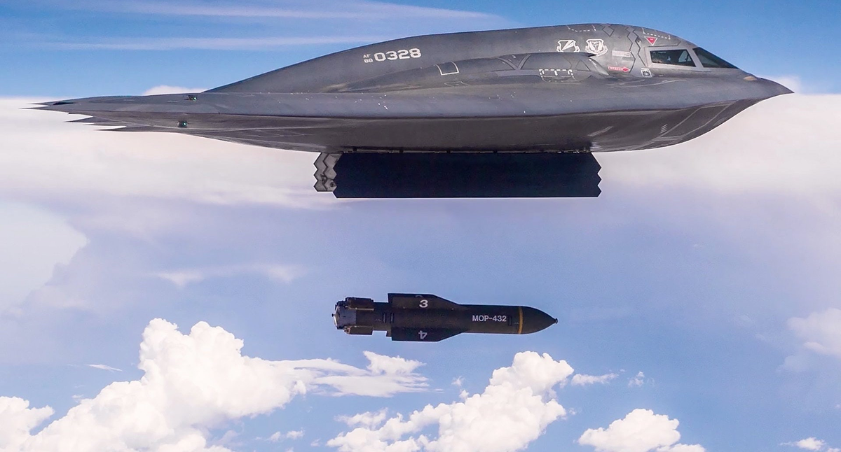 B-2 Spirit Bomber Drops GBU-57 Massive Ordinance Penetrator