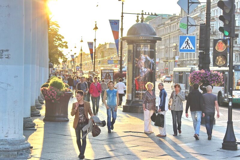 Невский проспект в Санкт-Петербурге.