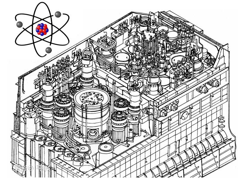 Ядерный реактор простой рисунок