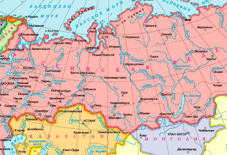 Карта России с ошибкой