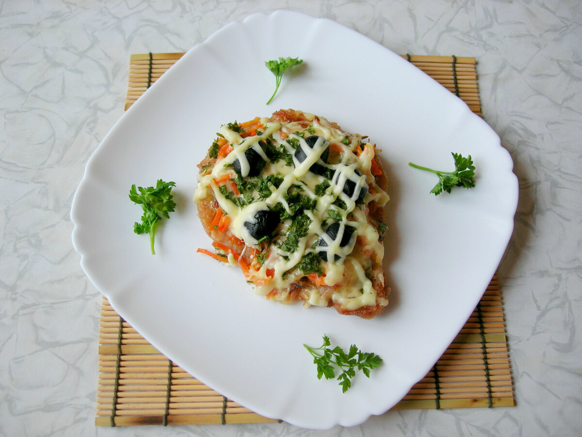 Отбивная с морковкой