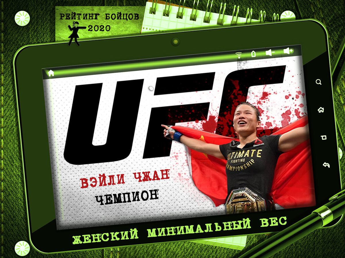 Женский минимальный вес -чемпионка Вейли Чжан