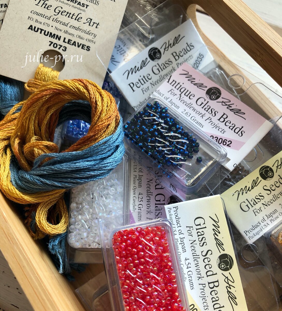 Бисер Mill Hill и мулине The Gentle Art