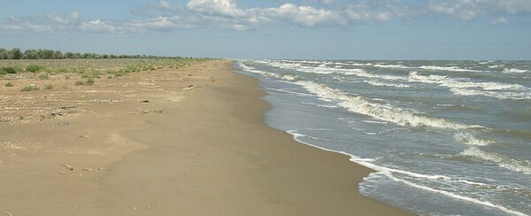 на  берегу каспийского моря