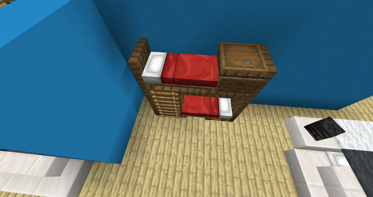 Двухъярусная кровать вид сверху